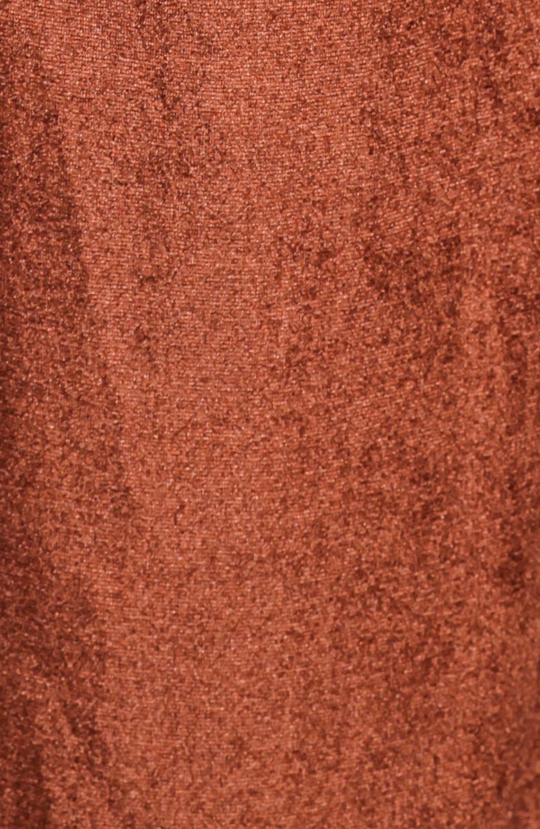 Petal & Pup Riley Stretch Velvet Wide Leg Pants, Alternate, color, Chocolate