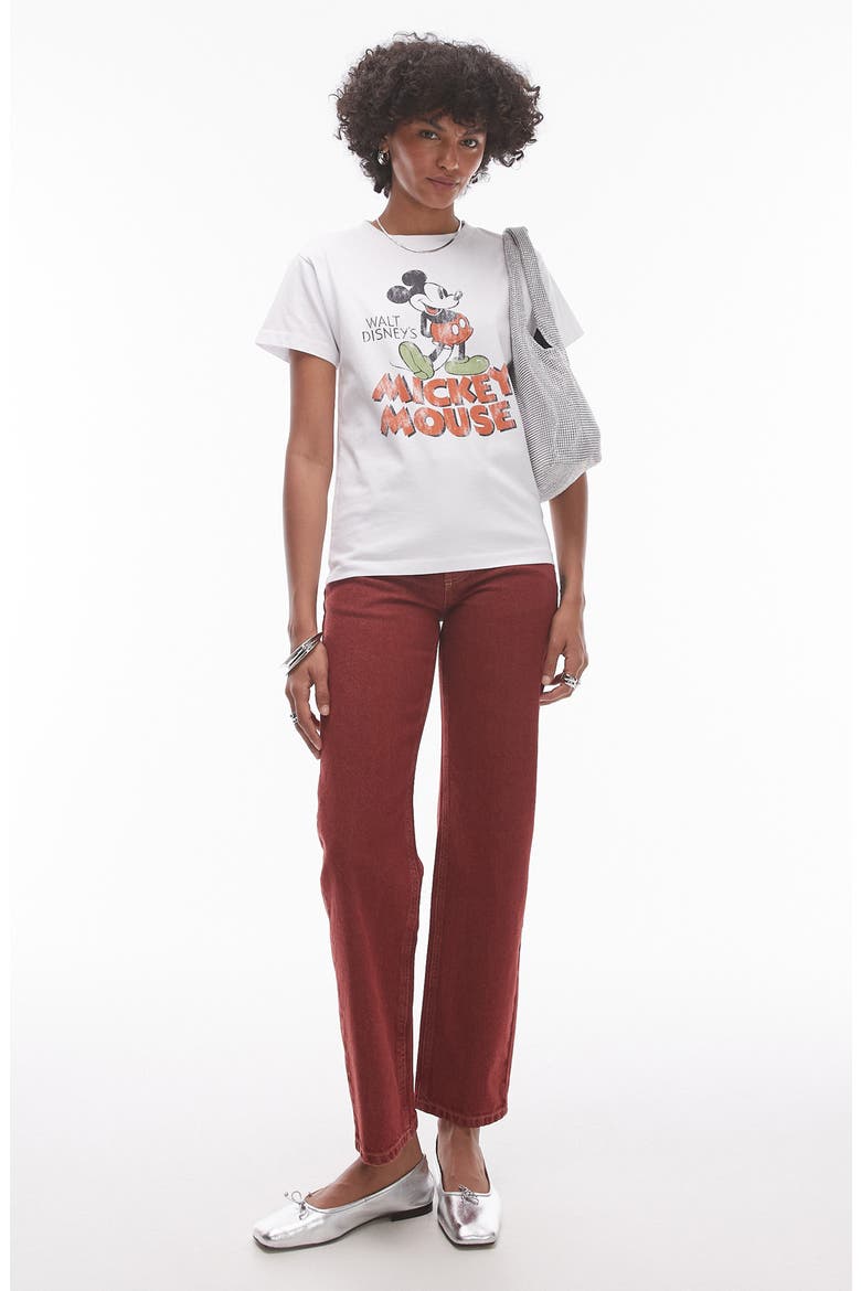 Mickey Mouse Shrunken Graphic T-Shirt, Alternate, color, IVORY