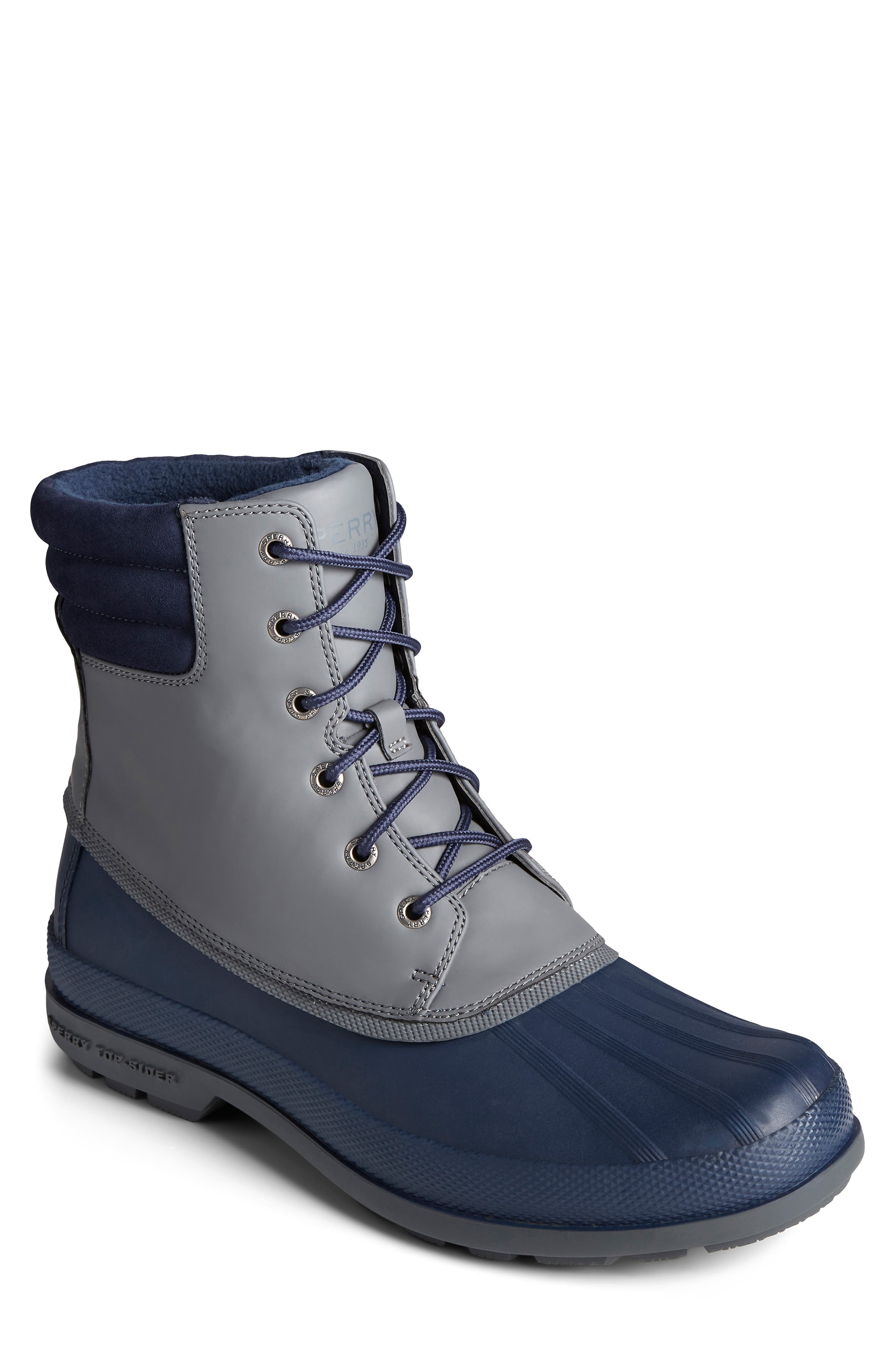 Cold Bay Duck Boot, Main, color, NAVY/ GREY