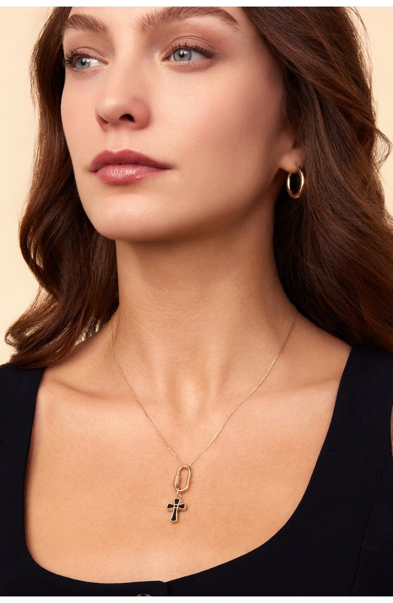 Oradina 14K Gold Connect Me Coil Oval Clasp, Alternate, color, Yellow Gold