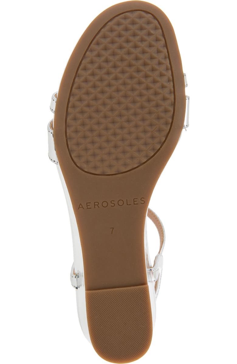 Aerosoles Witt Wedge Sandal, Alternate, color, Silver Mirror Faux Leather