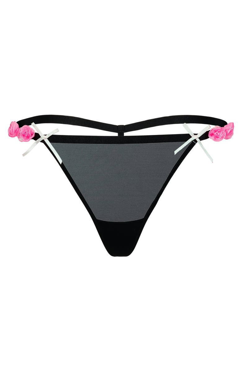 Adore Me Rosamund G-String Panties, Main, color, Floral Black