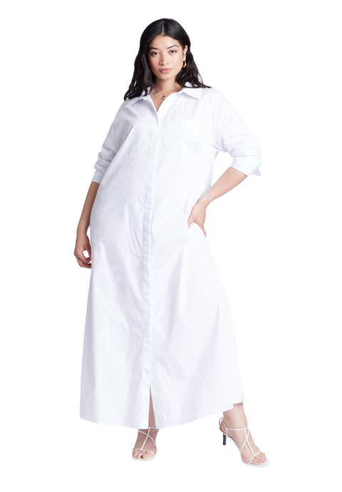 Collared Maxi Shirt Dress (Plus Available)