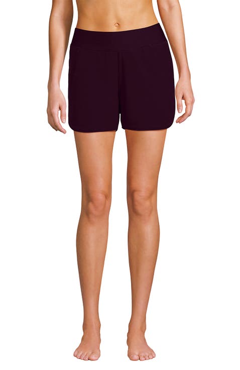 3" Quick Dry Elastic Waist Board Shorts Swim Cover-up Shorts with Panty