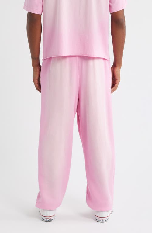 Elwood Core Organic Cotton Brushed Terry Sweatpants In Pink