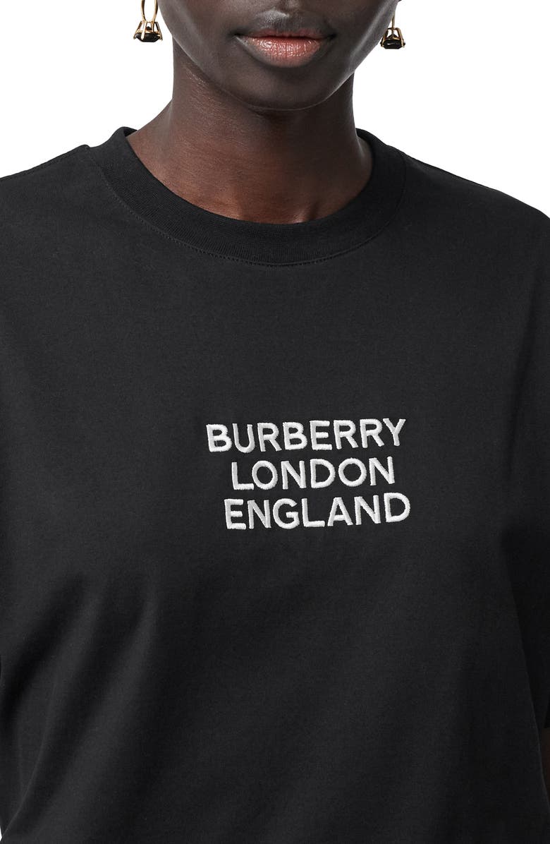 Burberry Carrick Logo Embroidered Tee, Alternate, color,