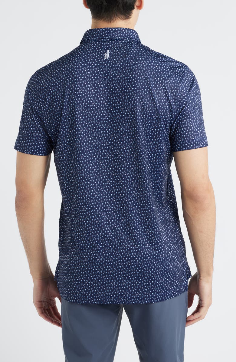 johnnie-O Marina Palm Tree Print Performance Jersey Polo, Alternate, color,