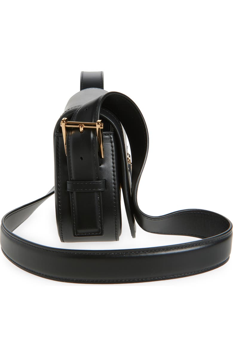 Versace Medusa Leather Shoulder Bag, Alternate, color, Black-Versace Gold