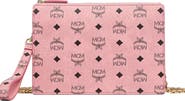 MCM Wristlet Standing Pouch w/ Chain Strap in Visetos