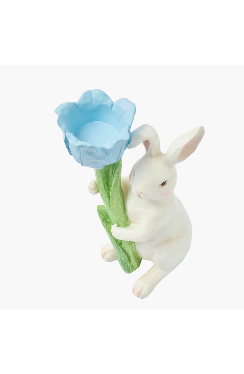Mrs. Alice Bunny with Pink Tulip, Alternate, color, Blue