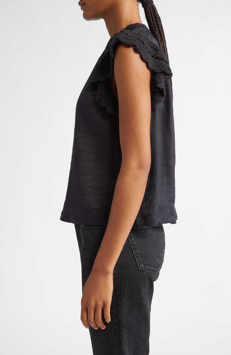 Ulla Johnson Kai Mixed Media Ramie Top, Alternate, color, 