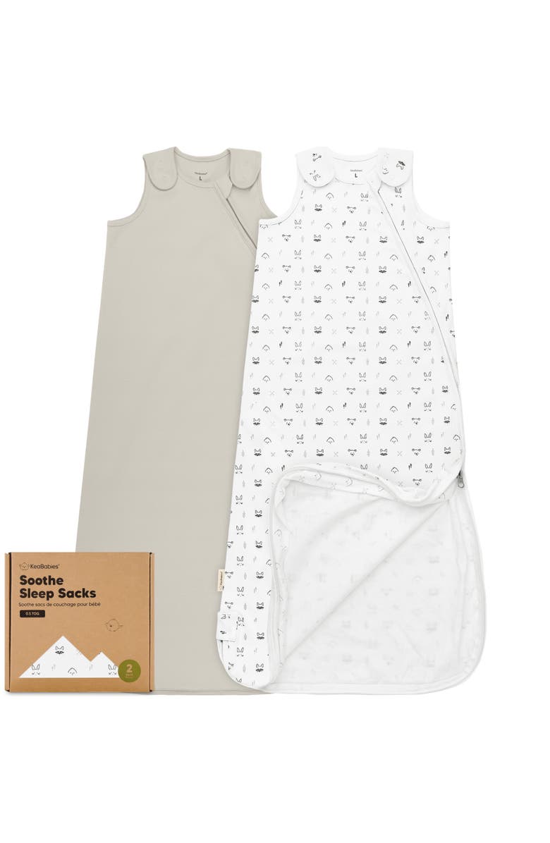 KeaBabies 2-Pack Soothe Sleep Sacks, Main, color, Nordic