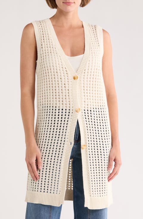 Cotton Open Stitch Vest