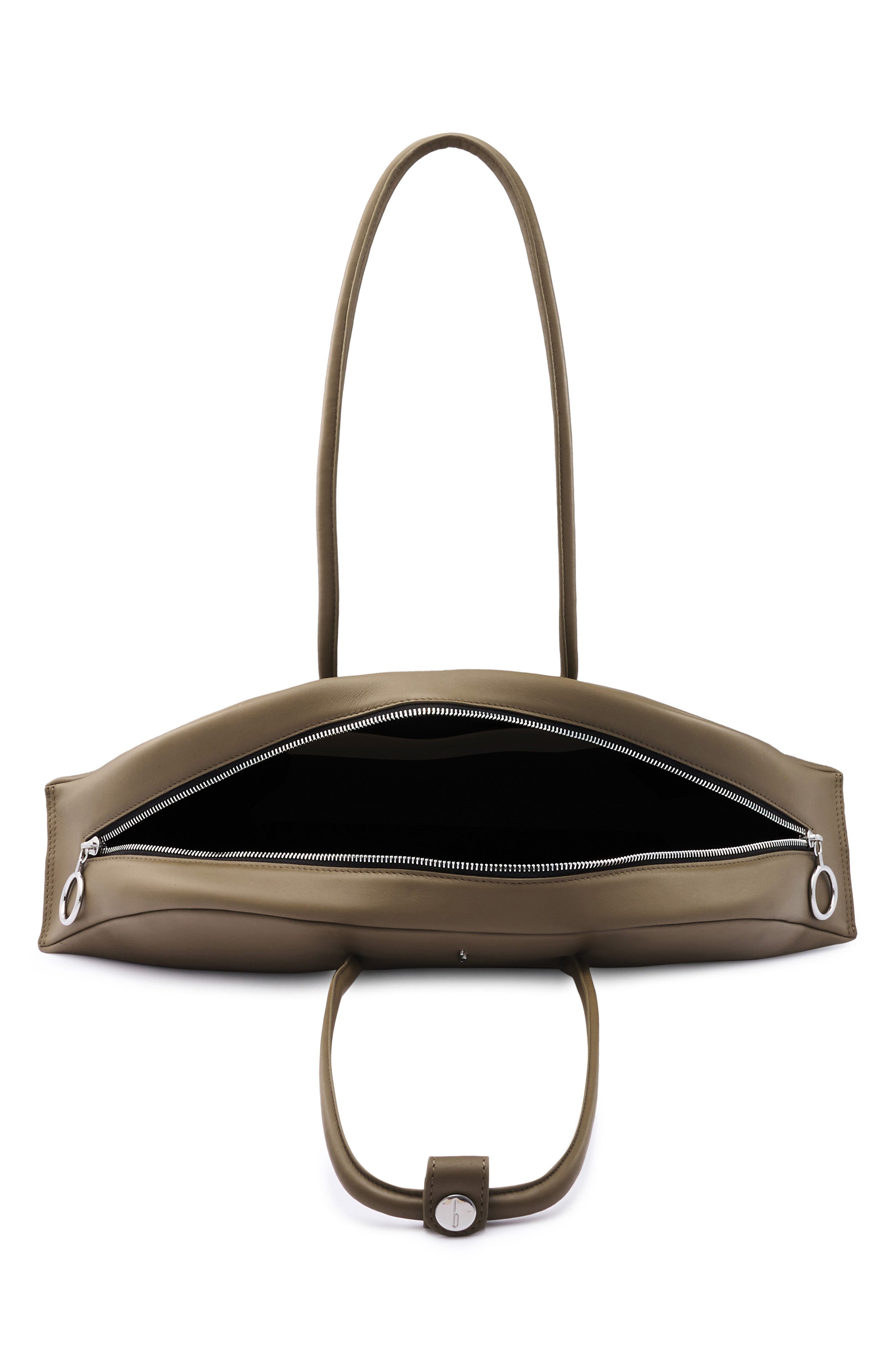 behno Laverne Leather Bowler Bag, Alternate, color, Palm