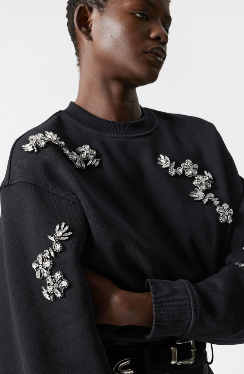 & Other Stories Sequin Embellished Sweatshirt, Alternate, color,