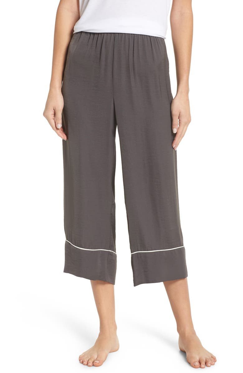 Something Navy Satin Pajama Pants, Main, color,