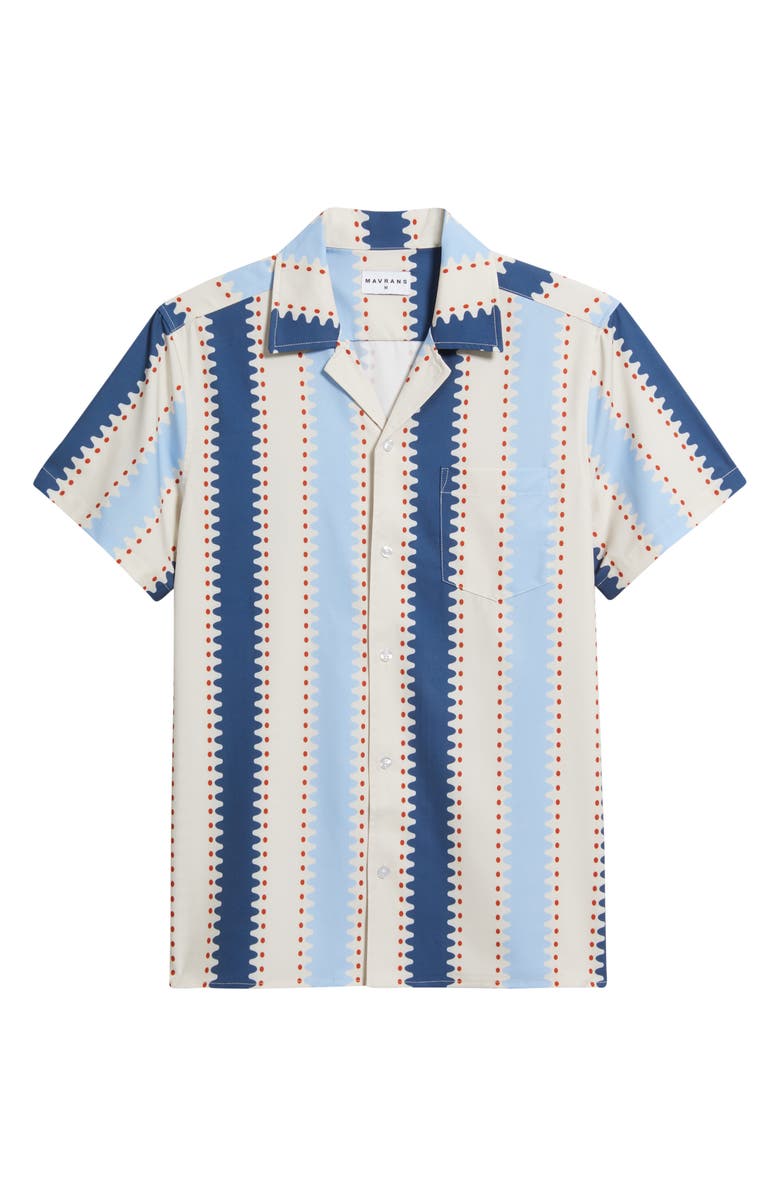 MAVRANS Strike a Match Print Weekend Camp Shirt, Alternate, color, Blue