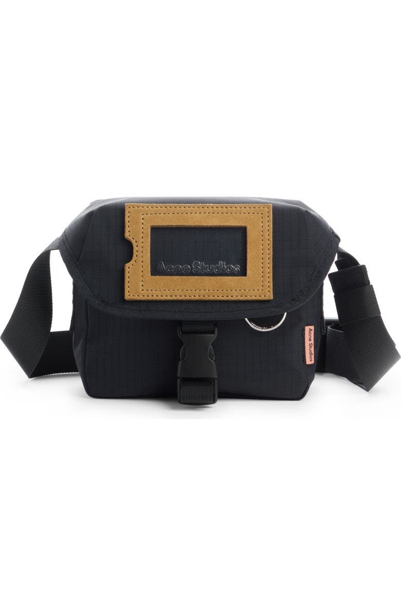 Acne Studios Mini Post Nylon Ripstop Messenger Bag, Main, color,