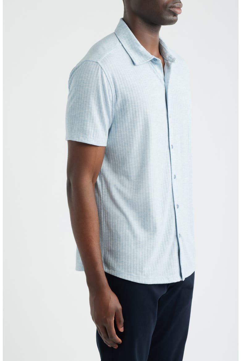 Anton Knit Button-Up Polo, Alternate, color, FRESH BLUE
