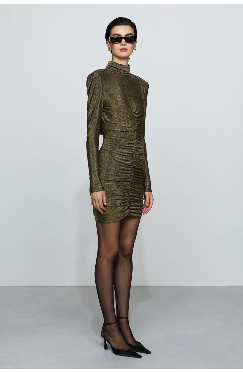 Et Ochs Luna Mini Dress, Alternate, color, Antique Gold