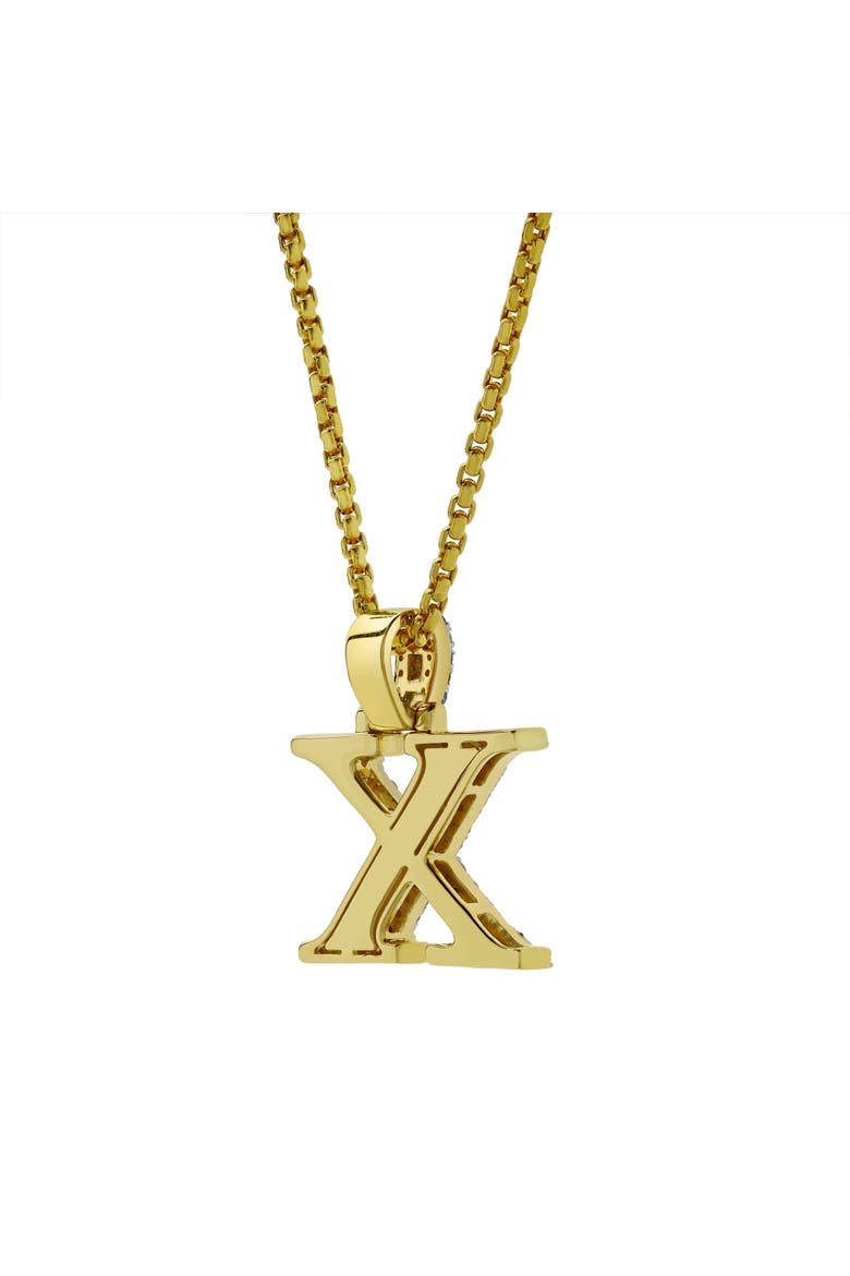 X Initial Diamond Pendant 10K Yellow Gold - 0.97 Carats, Alternate, color, 10K Yellow Gold