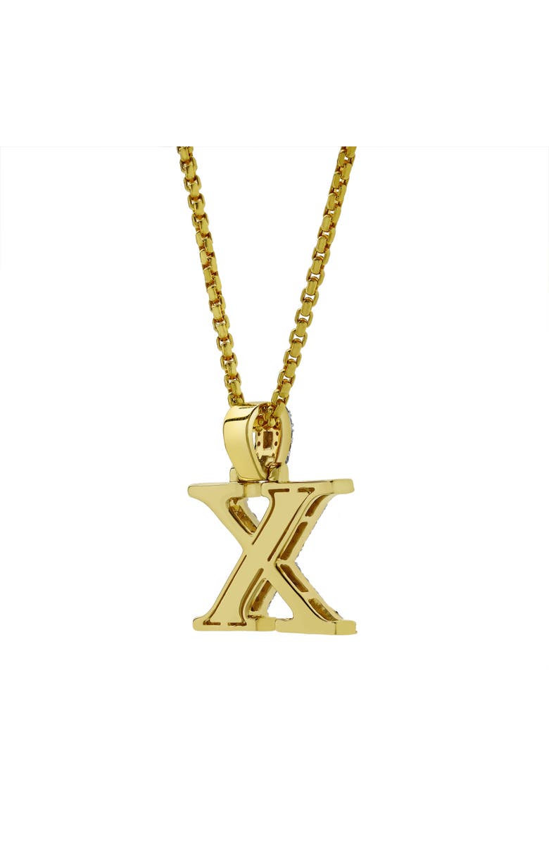 LuvMyJewelry X Initial Diamond Pendant 10K Yellow Gold - 0.97 Carats, Alternate, color, 10K Yellow Gold