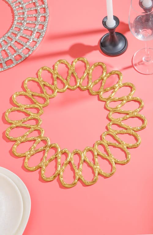 Tiramisu Luxe Loop Charger Plate In Gold