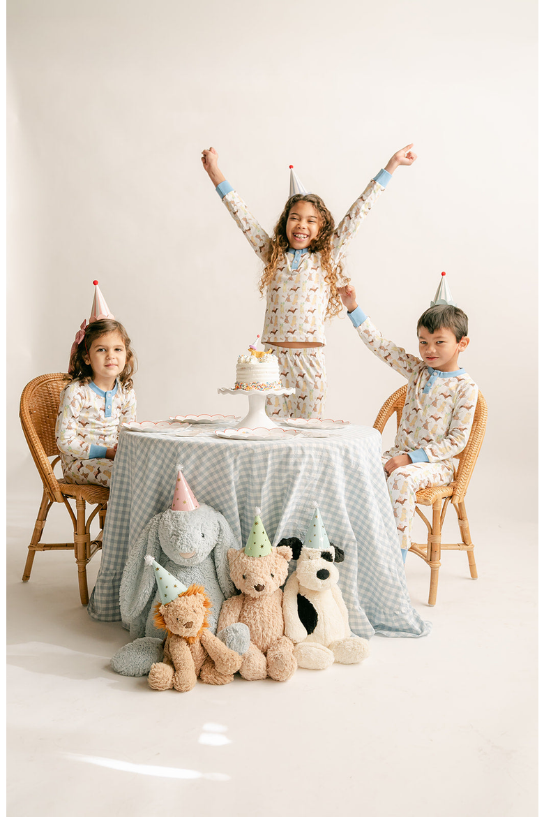 Morgan Puppy Party PJ Set, Alternate, color, Ivory / Dog Print