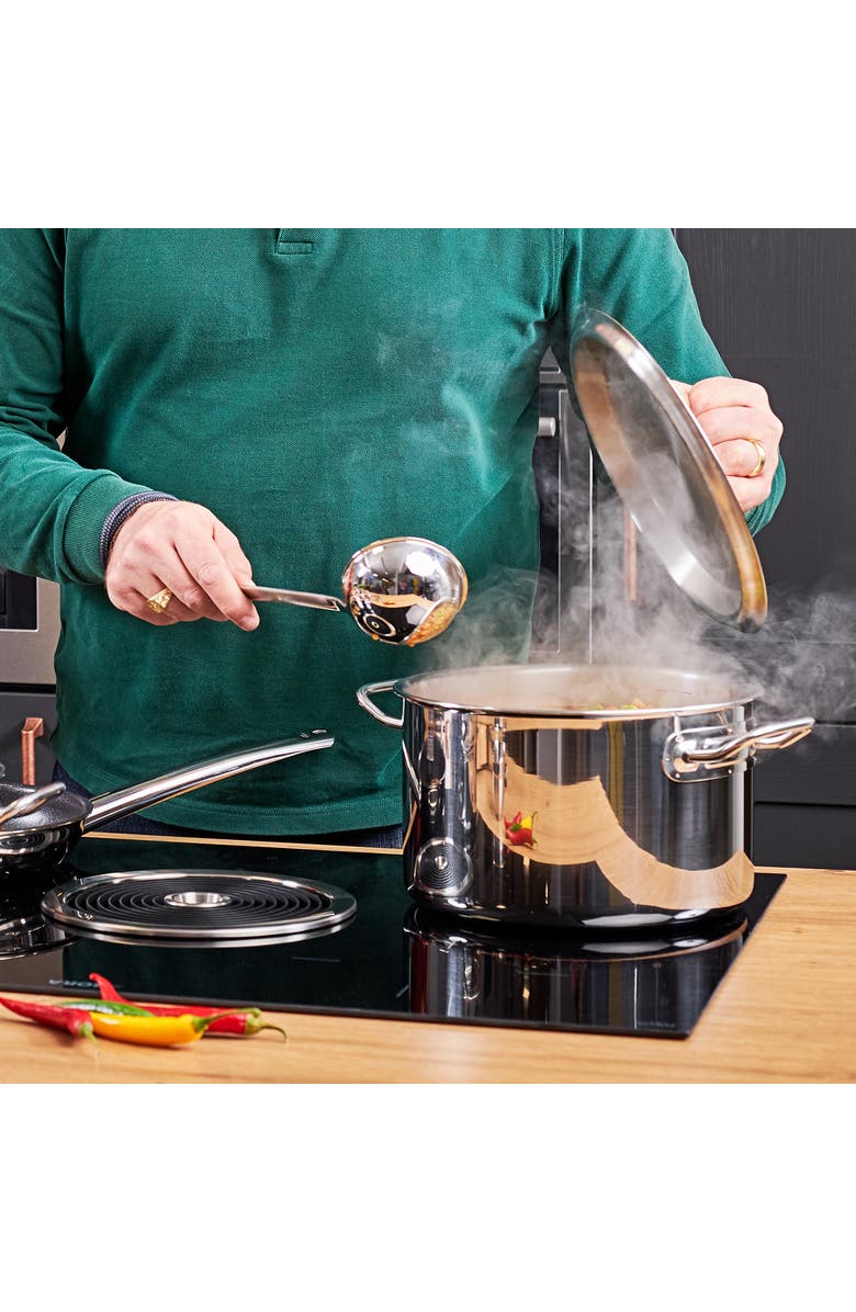 Rosle Stainless Steel Ladle With Hook Handle and Pouring Rim, 8-ounce, Alternate, color, Silver