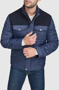Cole Haan Mixed Media Quilted Jacket