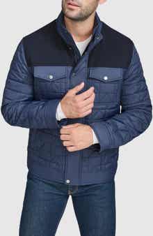 Cole Haan Mixed Media Quilted Jacket