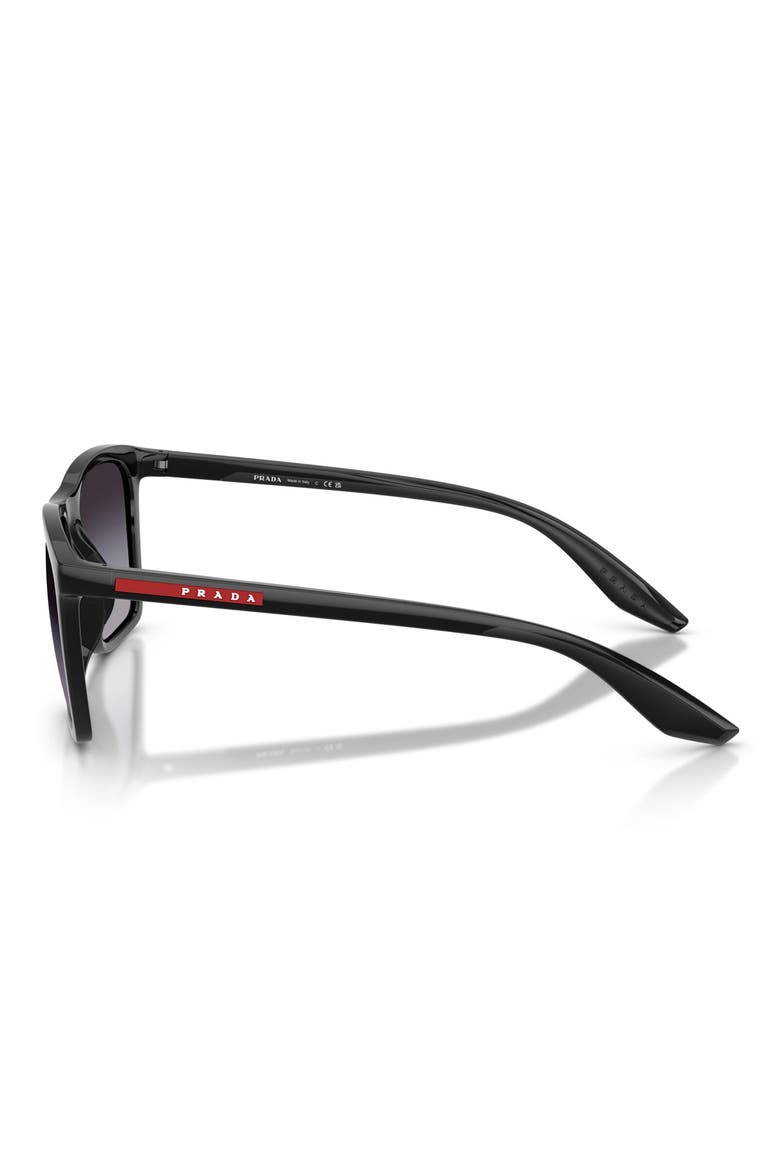 56mm Pillow Sunglasses, Alternate, color, BLACK / GREY GRADIENT