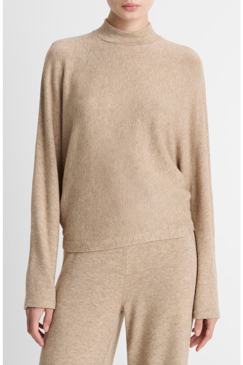 Mock Neck Sweater, Main, color, H BRUNA