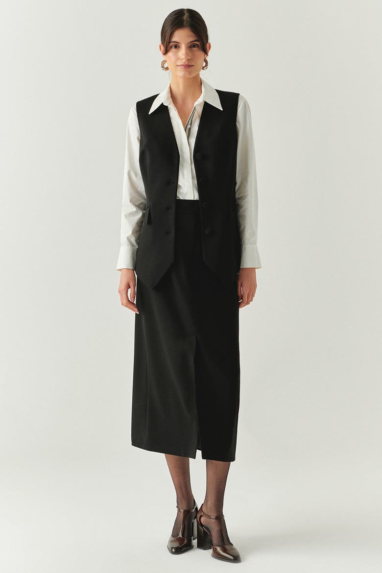 Celia Vest, Alternate, color, BLACK