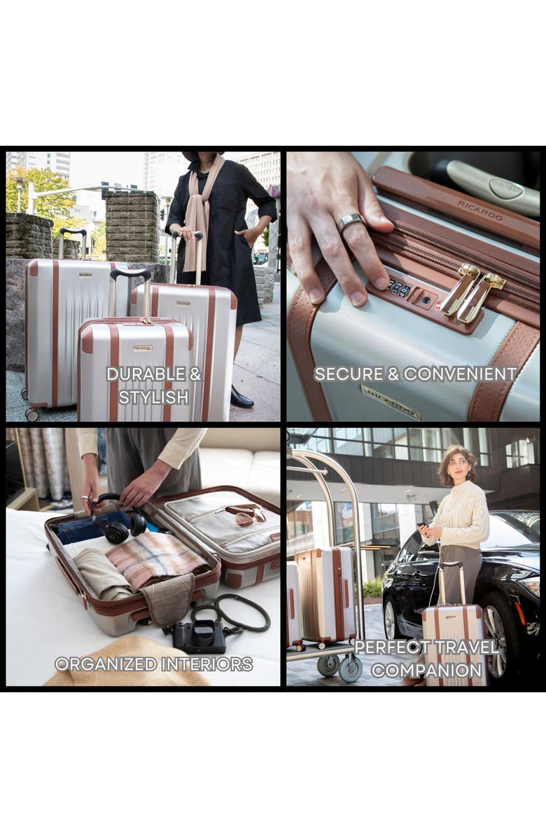 Ricardo Beverly Hills Montecito 2.0 Hardside Suitcase, 25" Checked, Alternate, color, Champagne