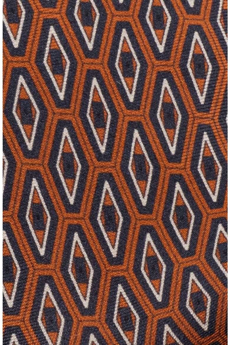 Washington Geometric Print Silk Tie, Alternate, color, SPICE