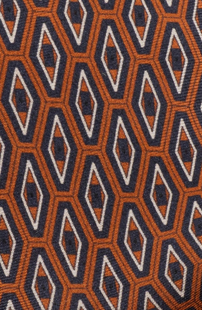 Jack Victor Washington Geometric Print Silk Tie, Alternate, color, Spice