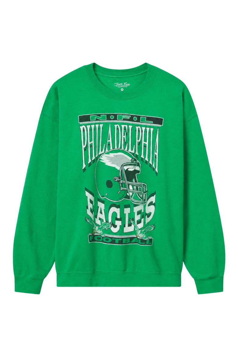 Philadelphia Eagles Helmet Crewneck Sweatshirt, Main, color, IRISH GREEN