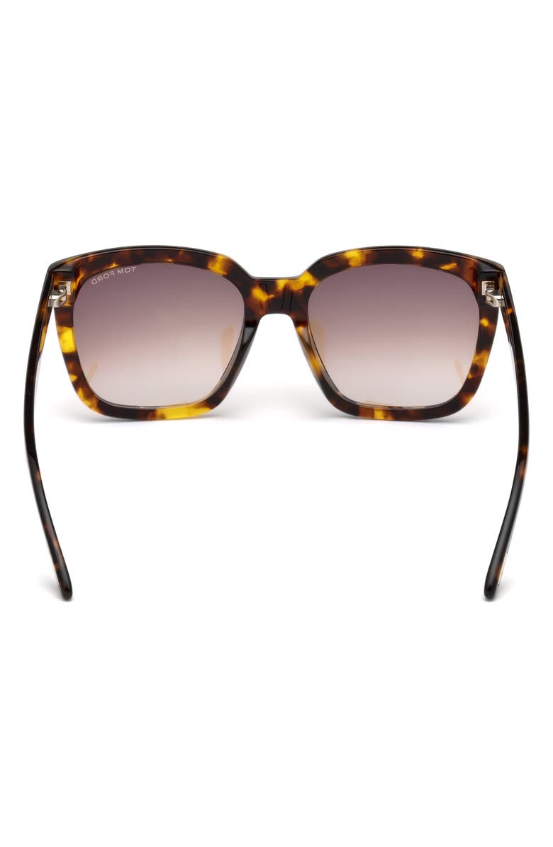 TOM FORD Amarra 55mm Gradient Lens Square Sunglasses, Alternate, color,