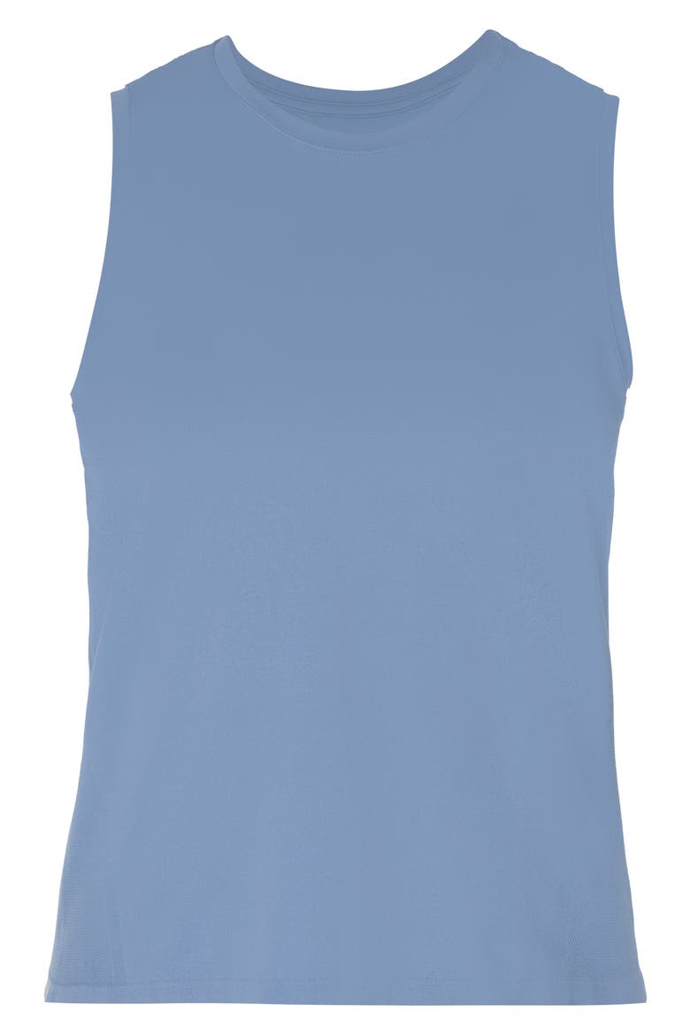 Essentials Seamless Workout Tank, Alternate, color, LUXE BLUE