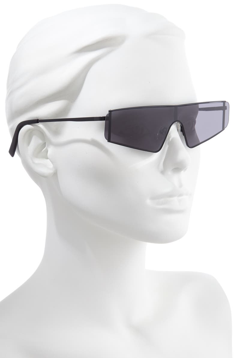 Le Specs Cyberfame 143mm Flat Top Shield Sunglasses, Alternate, color, 