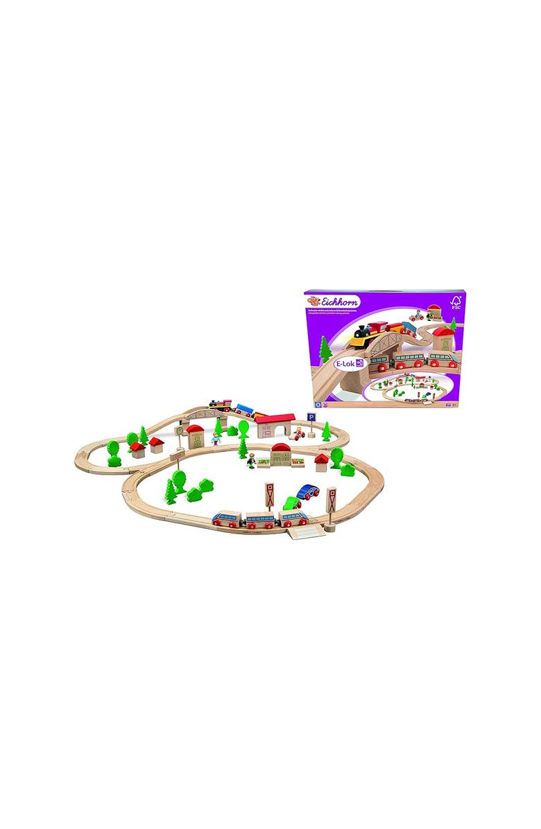 Simba Toys Eichhorn Wooden Play Train Set, Main, color, 