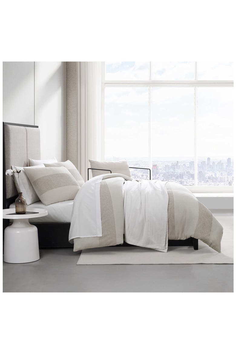 Chenille Waffle Stripe Comforter Set, Alternate, color, MOONLIGHT