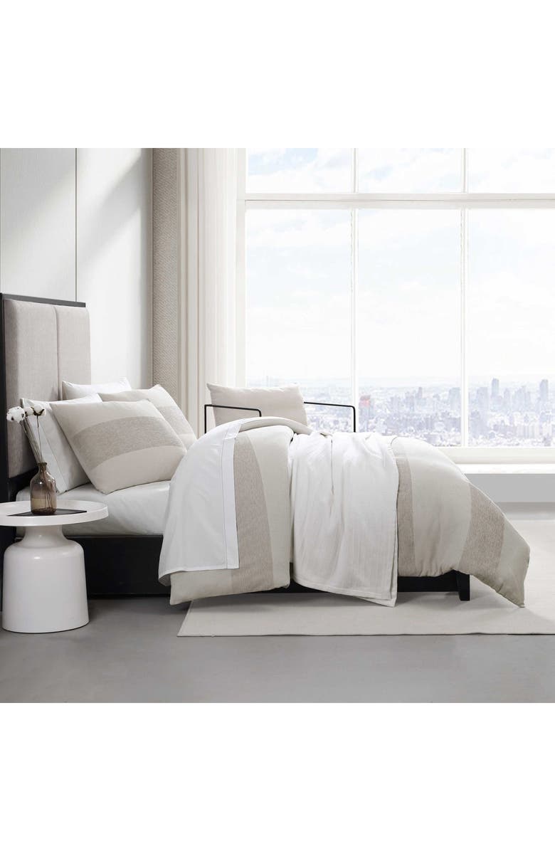 Vera Wang Chenille Waffle Stripe Comforter Set, Alternate, color, Moonlight