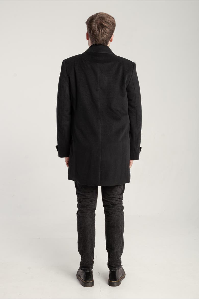 Cashmere Single Breasted Coat, Alternate, color, Black