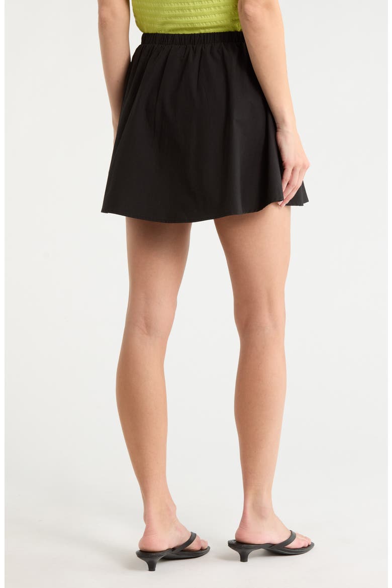 Solid A-Line Skort, Alternate, color, BLACK