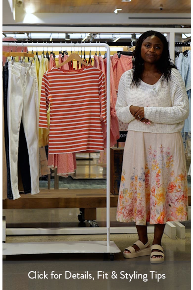 Sailor Stripe Three Quarter Sleeve Organic Cotton T-Shirt video