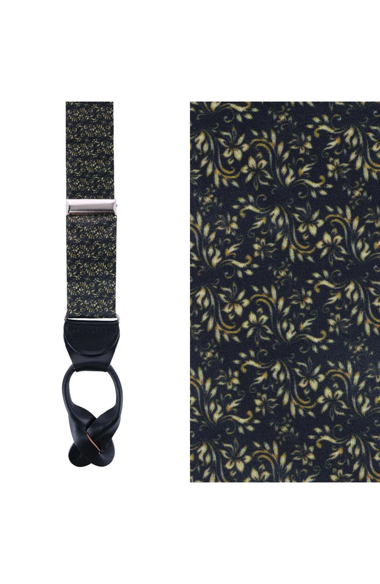 Trafalgar Scroll Silk Button End Suspenders, Main, color,