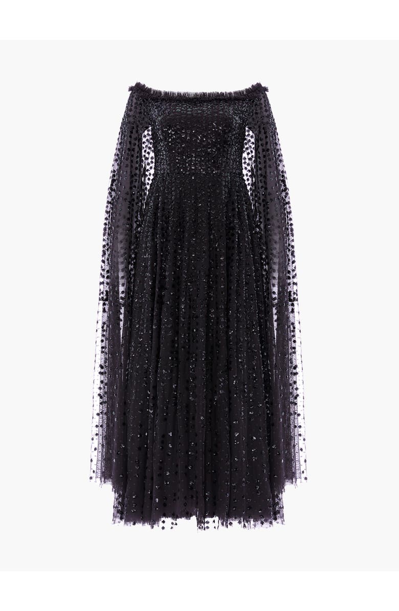 Needle & Thread Raindrop Cape Ankle Gown, Alternate, color, Graphite