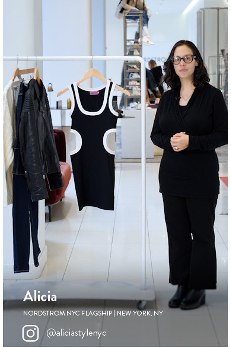 Contrast Cutout Rib Tank Minidress video
